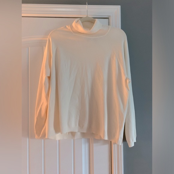 Talbots Sweater Women’s Size 3X Petite Ivory Pullover Turtleneck Fine Knit - Picture 1 of 4